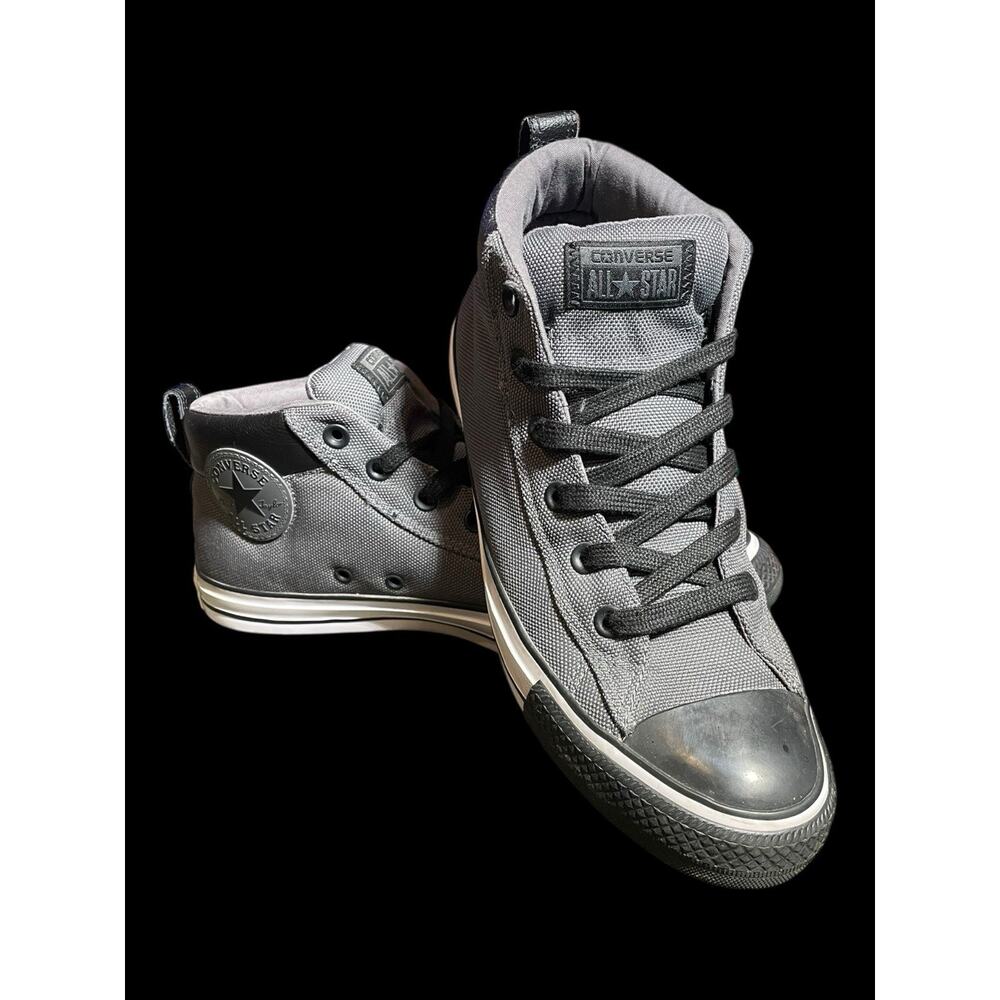 Converse All Star Chuck Taylor Gray Canvas / Black / White Trim Hightop Sneaker